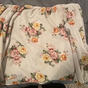 White flowery blouse